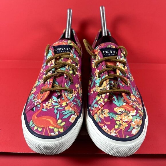 Sperry Top -Sider Women's Pink Floral Print Boat Shoe Size 8.5 - Picture 2 of 9